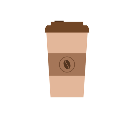 coffee cup icon on white backgroundのイラスト素材