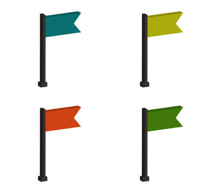flags setのイラスト素材