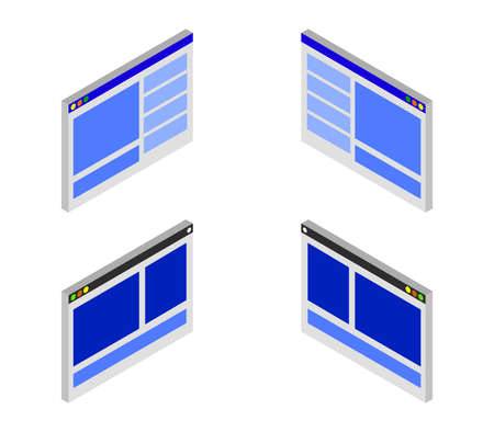 isometric browserのイラスト素材