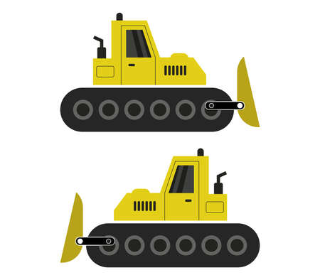 bulldozerのイラスト素材