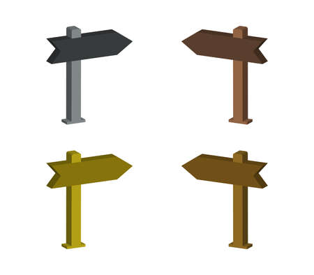 directional sign isolated on whiteのイラスト素材