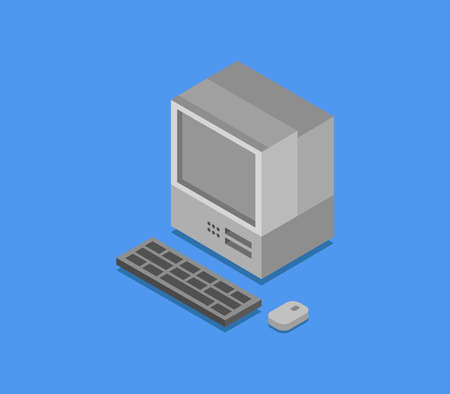 isometric technological objects illustrationのイラスト素材