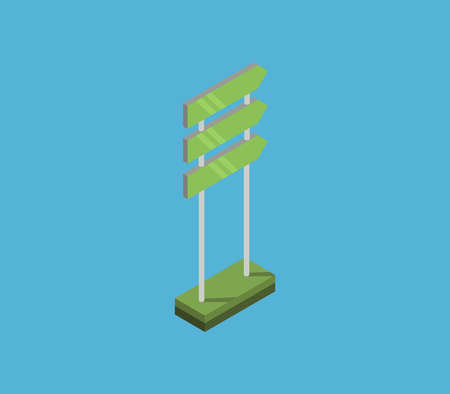 isometric signboardのイラスト素材