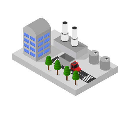 isometric industryのイラスト素材