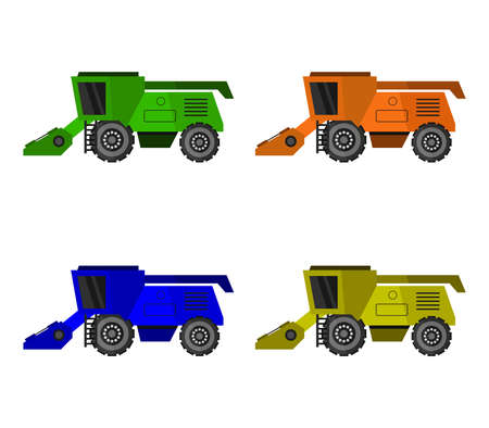 harvest combineのイラスト素材