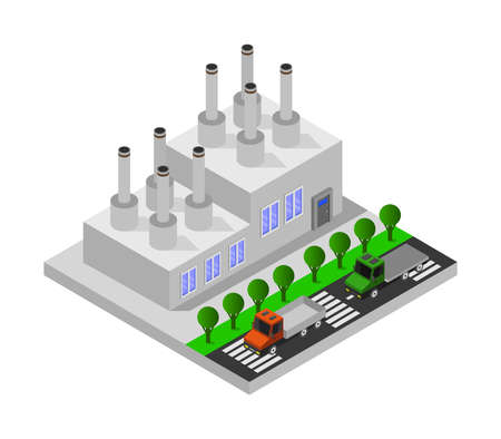 isometric industryのイラスト素材