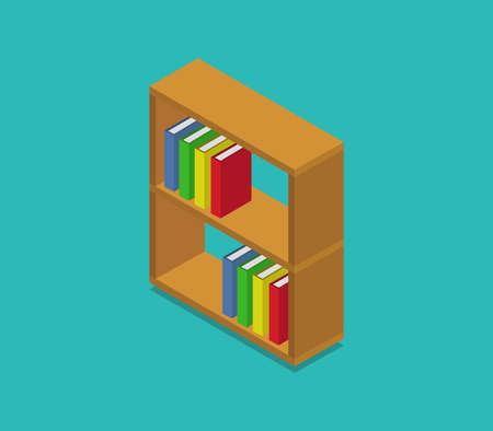 isometric libraryのイラスト素材