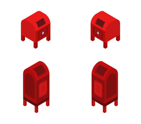 isometric mail box illustrationのイラスト素材