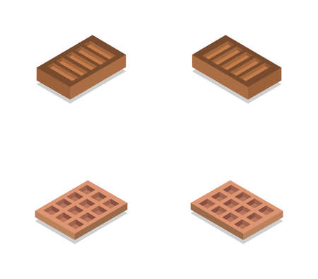 isometric bricksのイラスト素材
