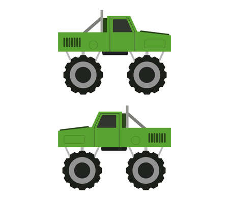 monster truck illustrationのイラスト素材
