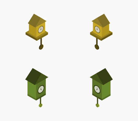 isometric pendulum clockのイラスト素材