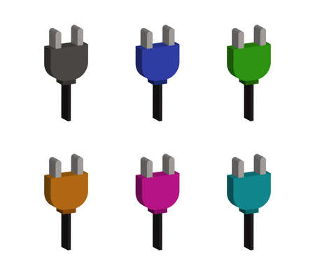 Power plugs  illustrationのイラスト素材