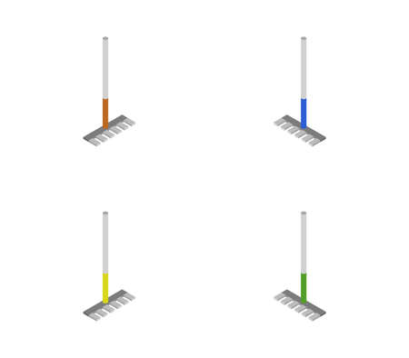 isometric rakeのイラスト素材
