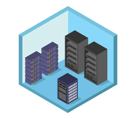 isometric server room