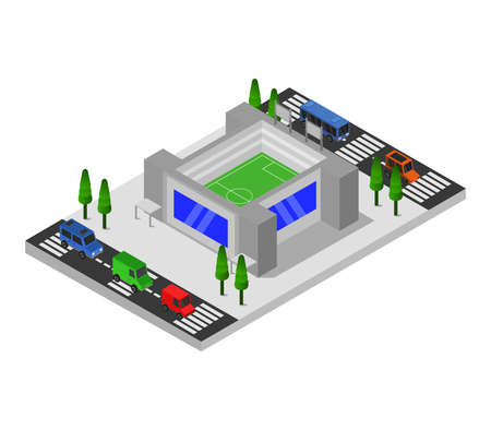 stadium isometric illustrationのイラスト素材