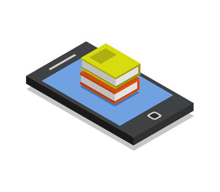 studying online isometricのイラスト素材