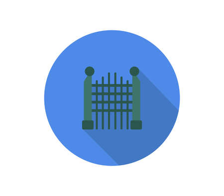 gate on blue backgroundのイラスト素材