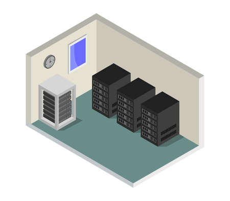 server room isometric