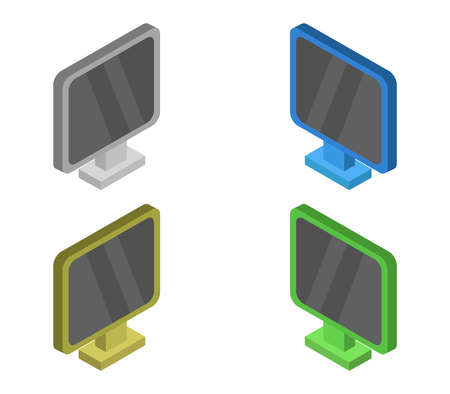 isometric computerのイラスト素材