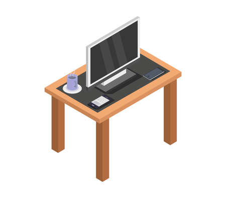 isometric televisionのイラスト素材