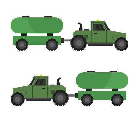 truck with tankerのイラスト素材
