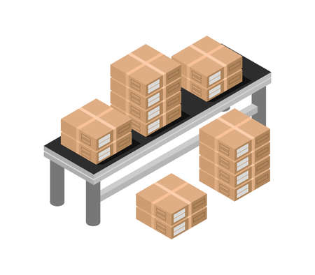 transport of boxesのイラスト素材