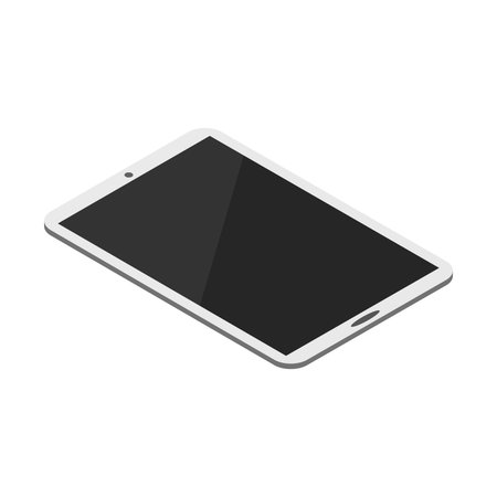 Smartphone icon in isometric 3d style on a white backgroundのイラスト素材