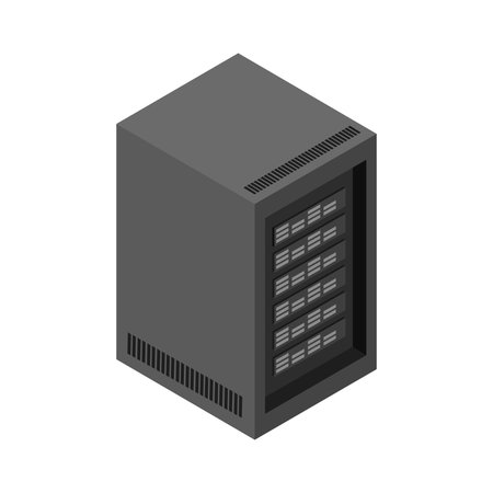 Database server icon in isometric 3d style on a white background