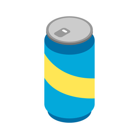 Energy drink icon in isometric 3d style on a white backgroundのイラスト素材