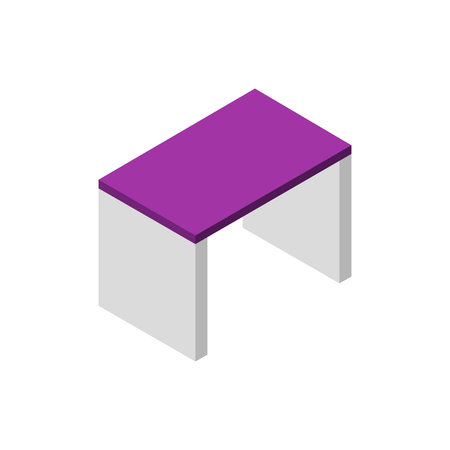 Table isometric 3d icon isolated on white background for web and mobile designのイラスト素材