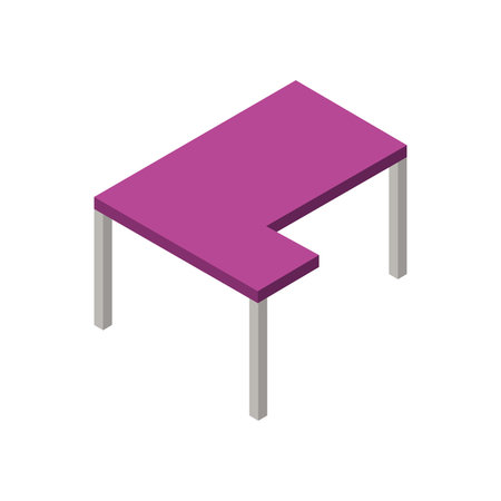 Table isometric 3d icon on a white background for web designのイラスト素材