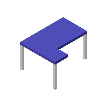 Table icon in isometric 3d style isolated on white background. Furniture symbolのイラスト素材