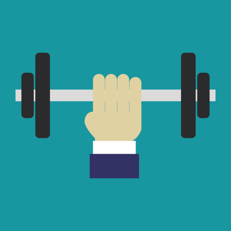 Gym design over blue background, vector illustration. Eps 10.のイラスト素材
