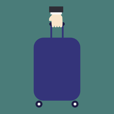 Travel suitcase. Suitcase for travel. Vector illustration in flat styleのイラスト素材