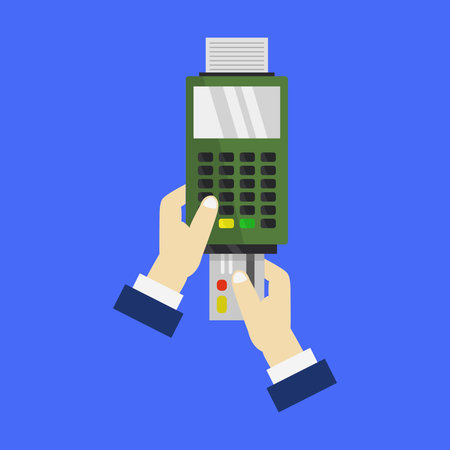 Payment terminal icon. Flat illustration of payment terminal icon for web designのイラスト素材
