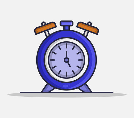 Alarm Clock Illustrated In Cartoonのイラスト素材