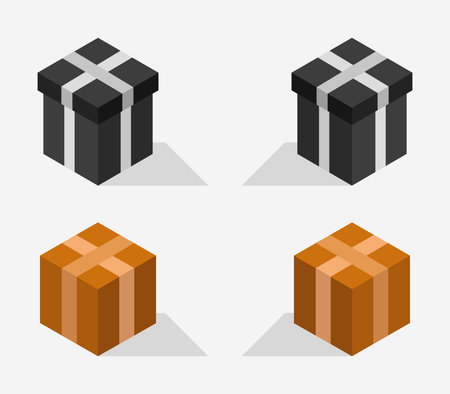 Boxes design over white background, vector illustration. Eps 10.のイラスト素材