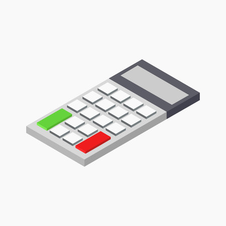 Calculator icon. Flat illustration of calculator vector icon for web designのイラスト素材