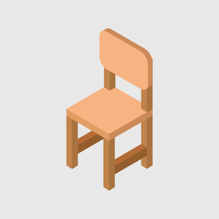 Isometric chair icon. 3d isometric chair vector illustration.のイラスト素材