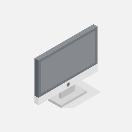 Computer monitors. Isometric flat icon. Vector illustration on white background.のイラスト素材