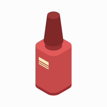 Nail polish bottle isometric 3d icon on a white backgroundのイラスト素材