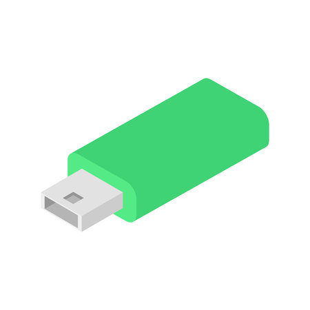 Usb flash drive isometric 3d icon on a white background