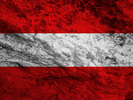Austrian flag with textureの写真素材