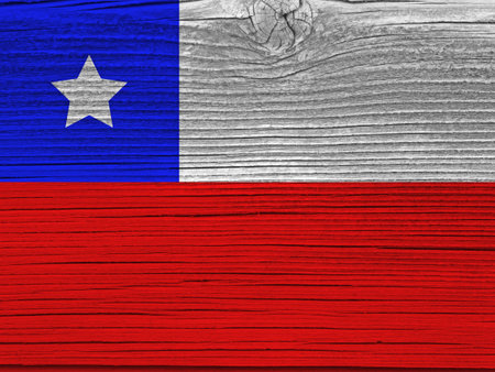 Chile flag with textureの写真素材