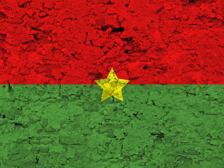 Burkina Faso flag with textureの写真素材