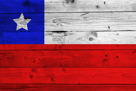 Chile flag with textureの写真素材