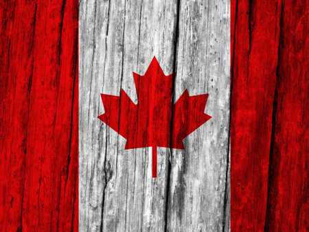 Canadian flag with textureの写真素材