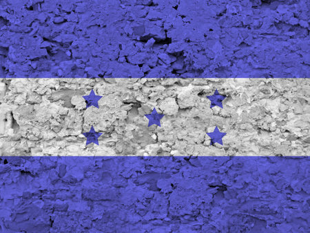 Honduras flag with textureの写真素材
