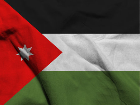 Jordan flag with textureの写真素材