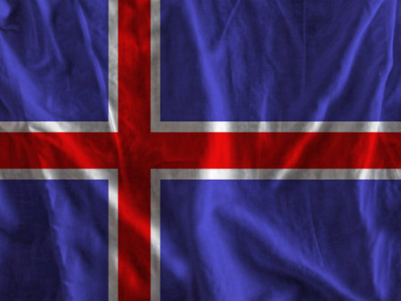 Iceland flag with textureの写真素材